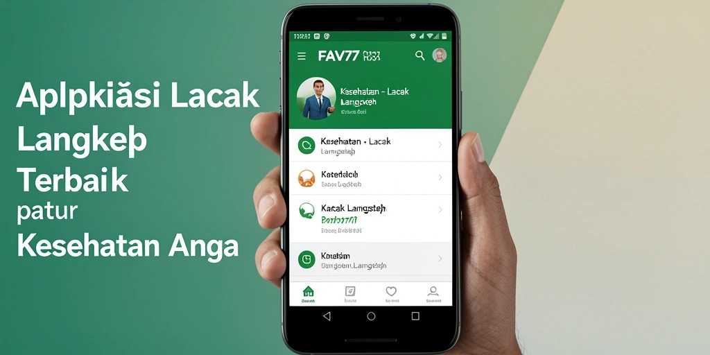 Tampilan antarmuka aplikasi lacak langkah FAV77 yang menarik.