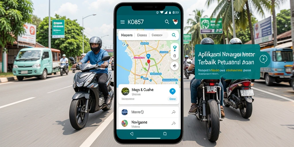 Antarmuka KO857 dengan fitur Navigasi Motor yang intuitif dan informatif.