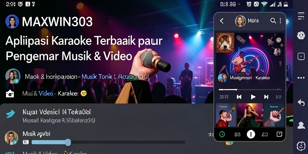 Tampilan antarmuka MAXWIN303 dengan fitur karaoke yang menarik.
