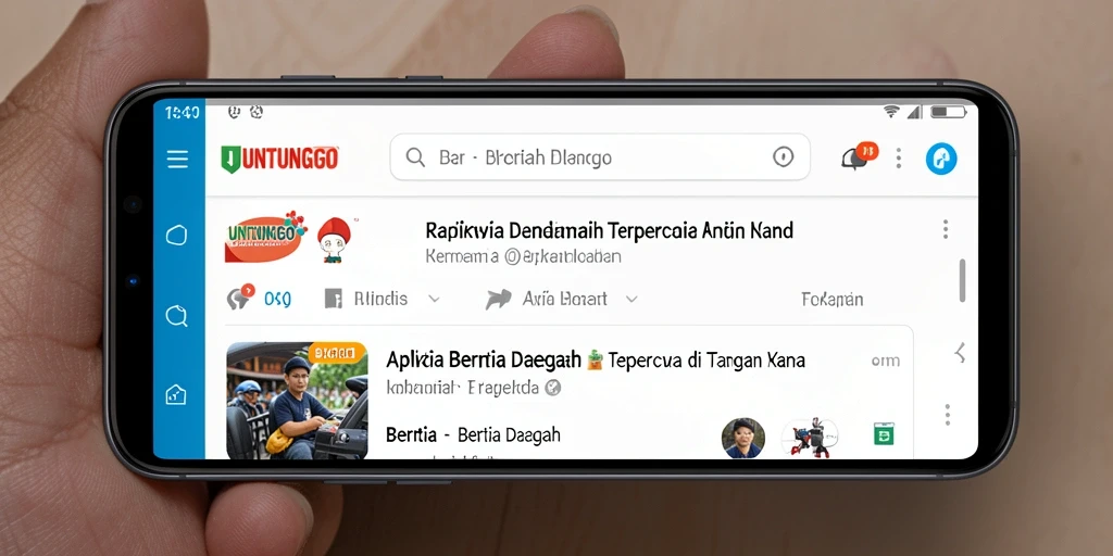Tampilan antarmuka aplikasi UNTUNGGO yang informatif dan menarik.