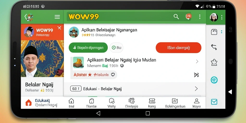Tampilan antarmuka WOW99 yang interaktif dan menarik.