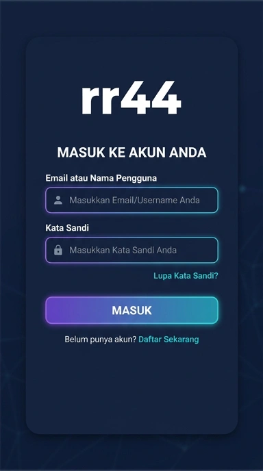 Tampilan halaman login rr44
